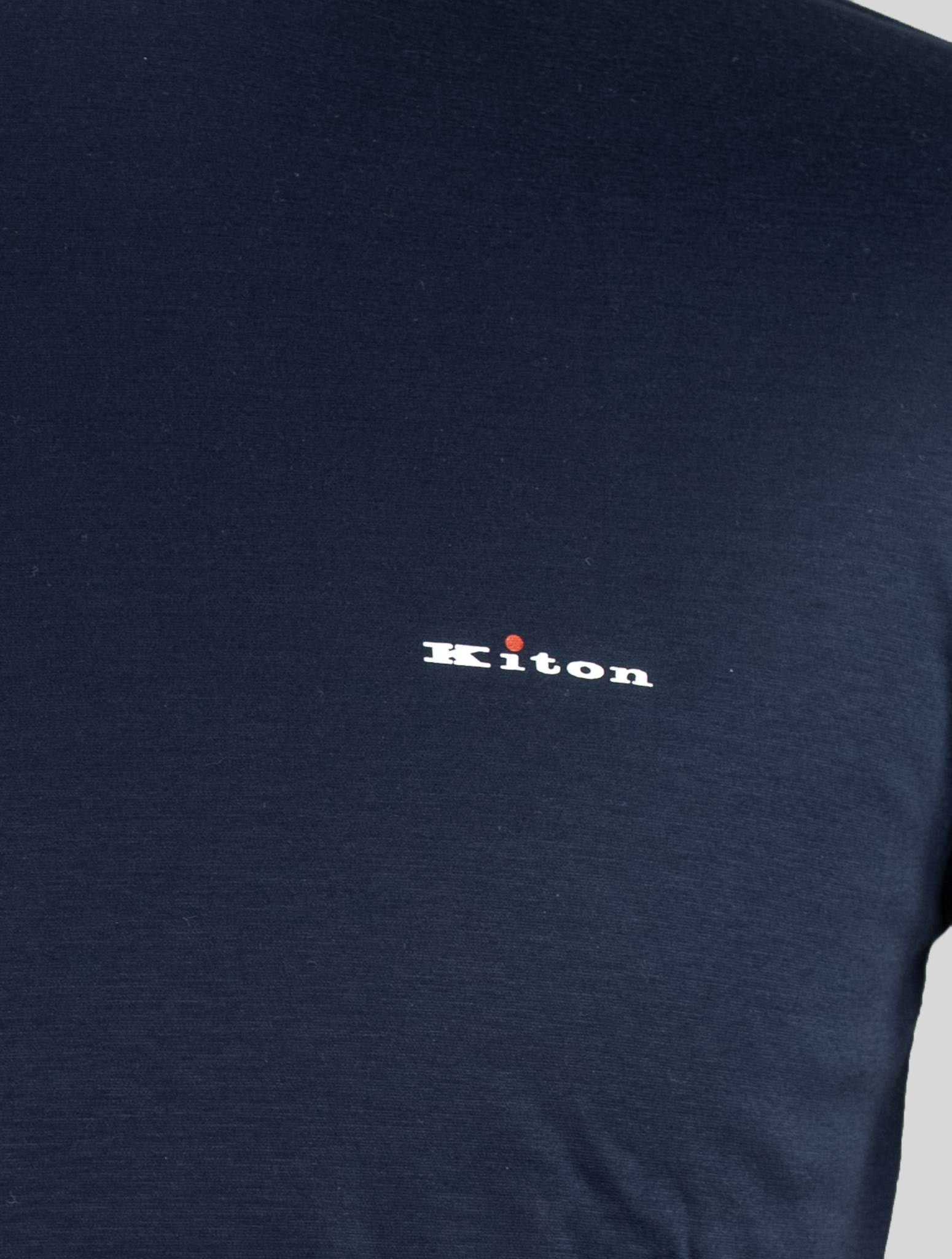 Kiton Blue Cotton T-Shirt Blue - view 3