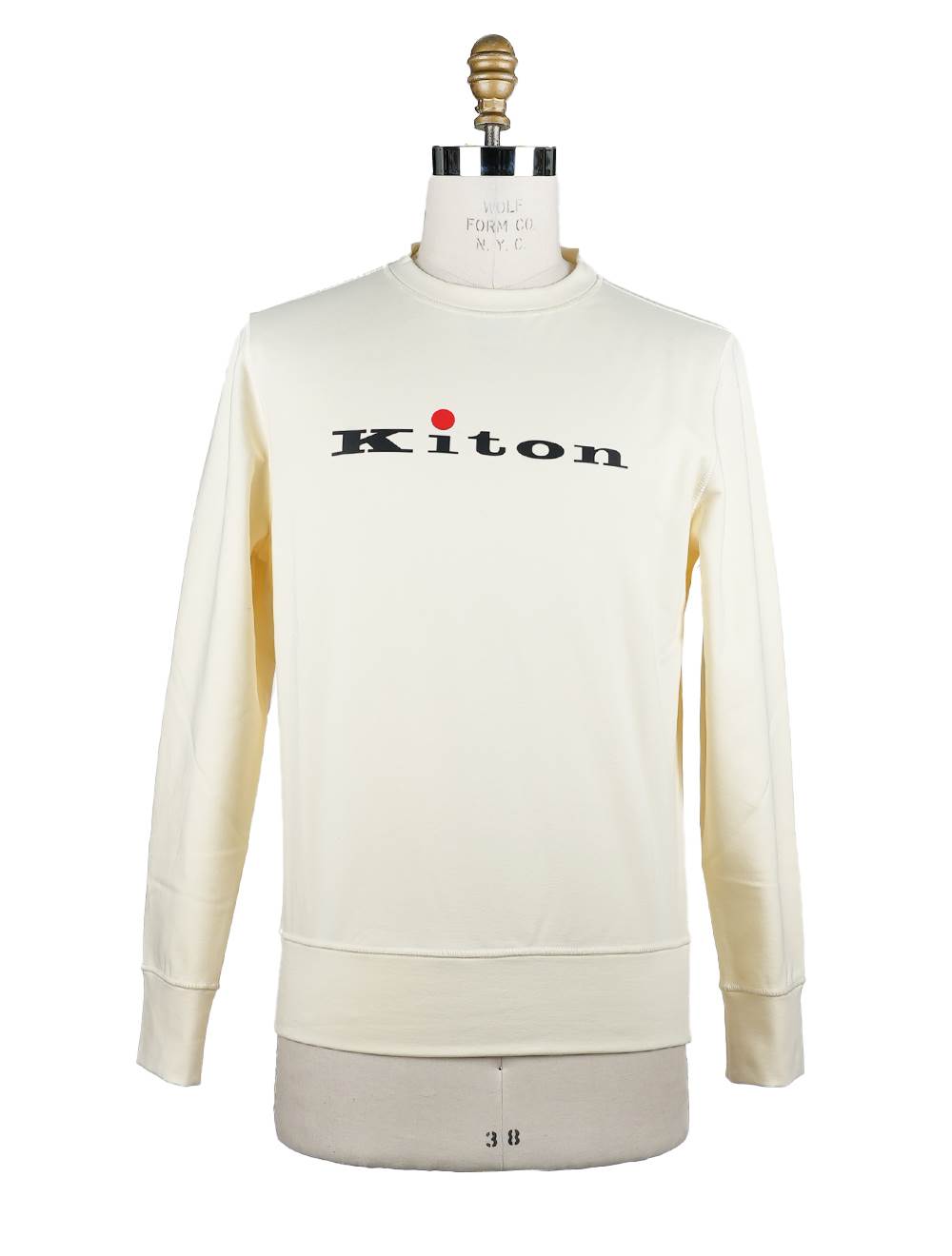 Kiton Beige Cotton Sweater Crewneck
