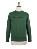 Kiton Green Cotton Sweater Crewneck