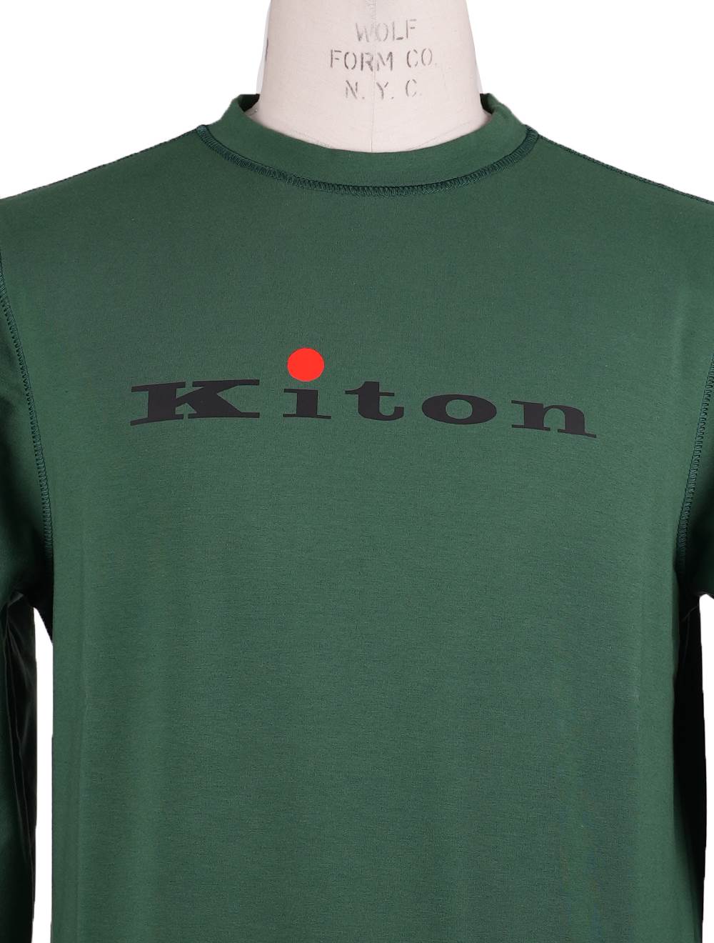 Kiton Green Cotton Sweater Crewneck - view 4
