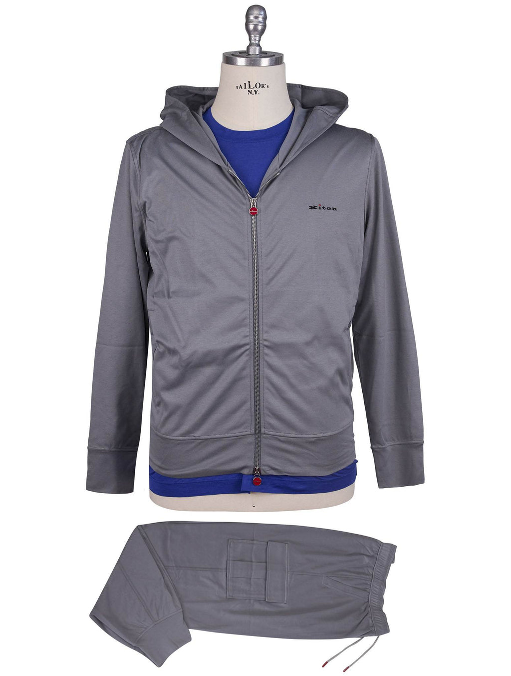 Kiton Gray Cotton Tracksuit