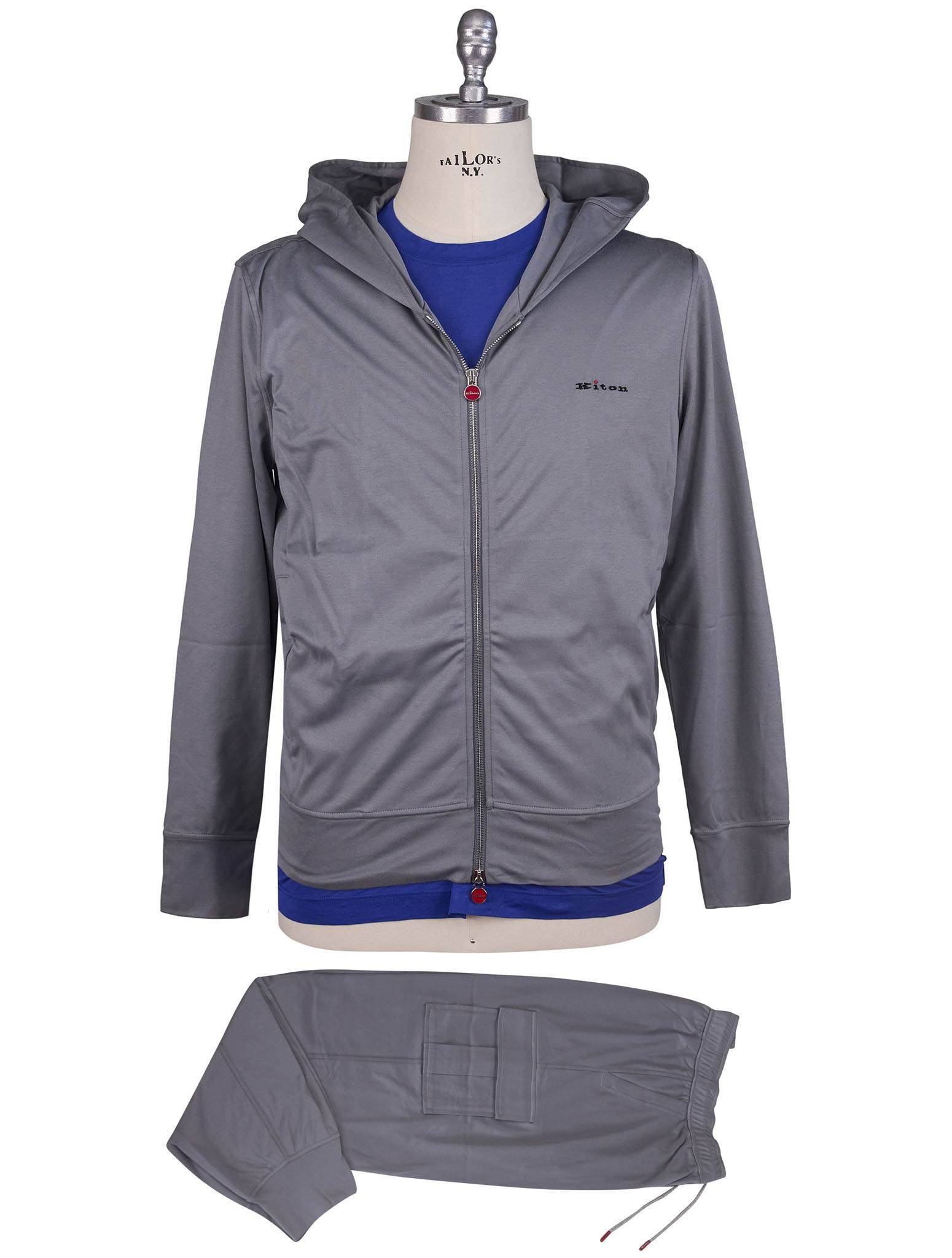 Kiton Gray Cotton Tracksuit