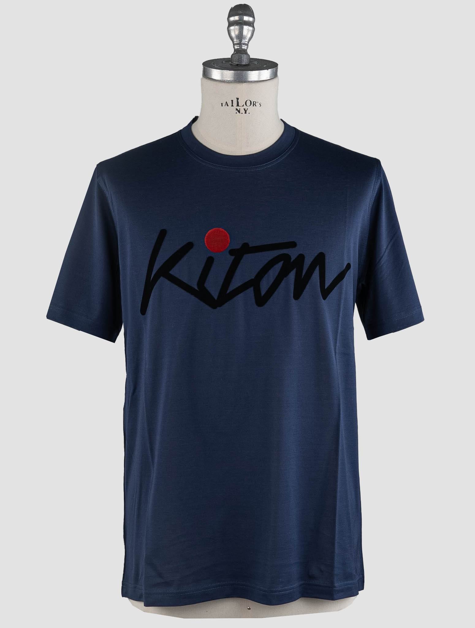 Kiton Blue Cotton T-Shirt Blue