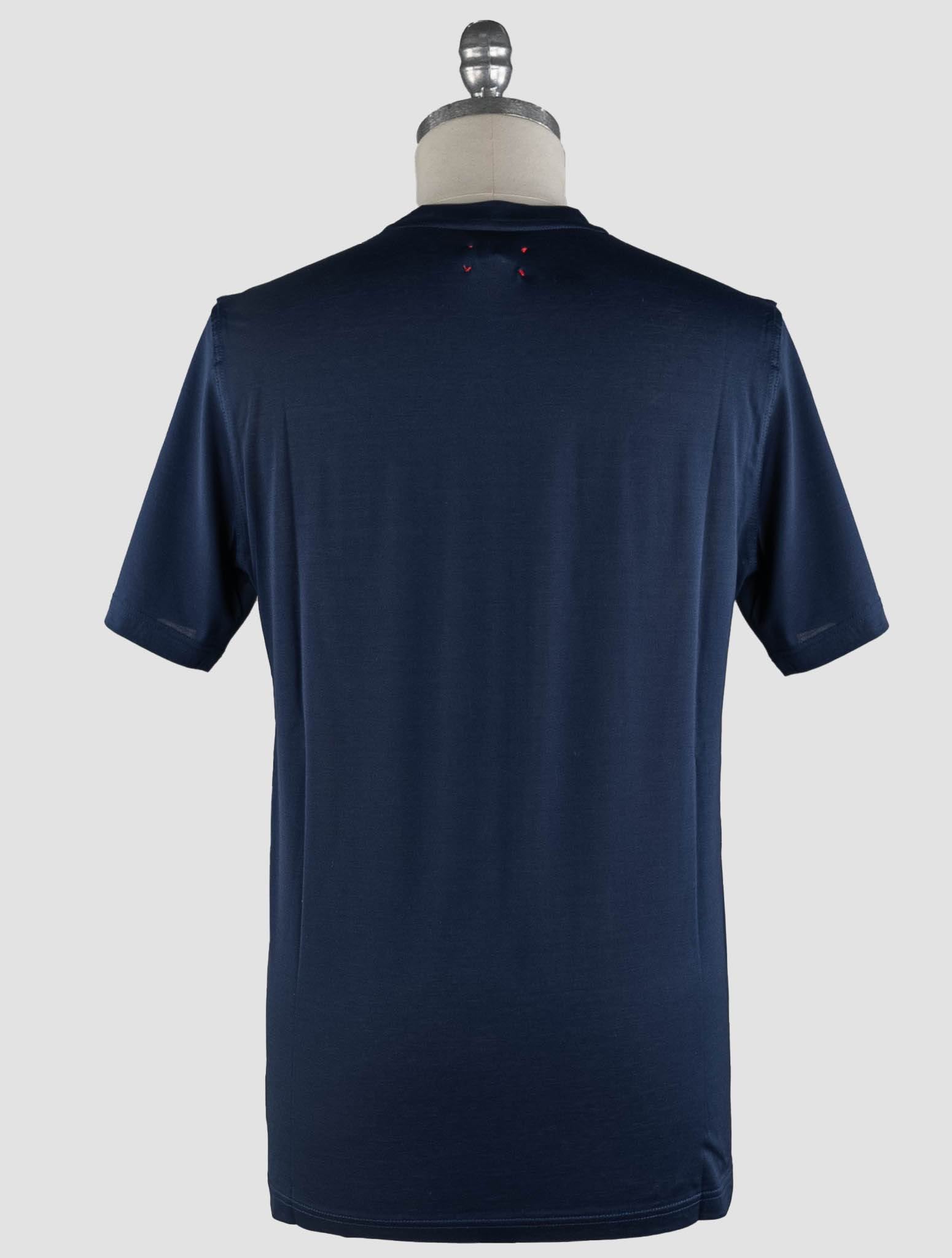 Kiton Blue Cotton T-Shirt Blue - view 3