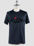 Kiton Blue Navy Cotton T-Shirt Blue