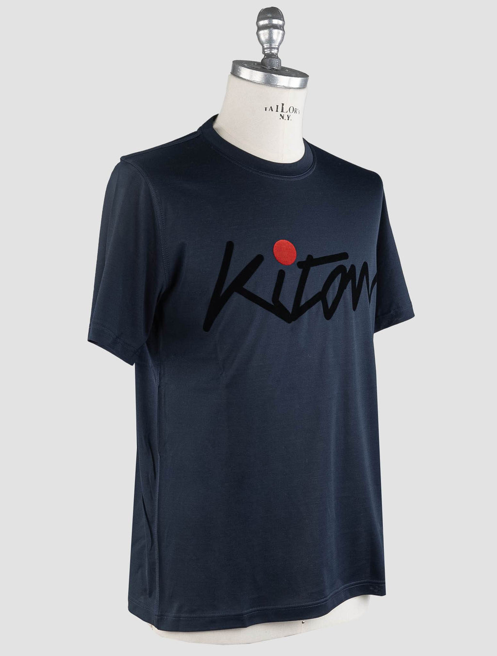 Kiton Blue Navy Cotton T-Shirt Blue - view 2