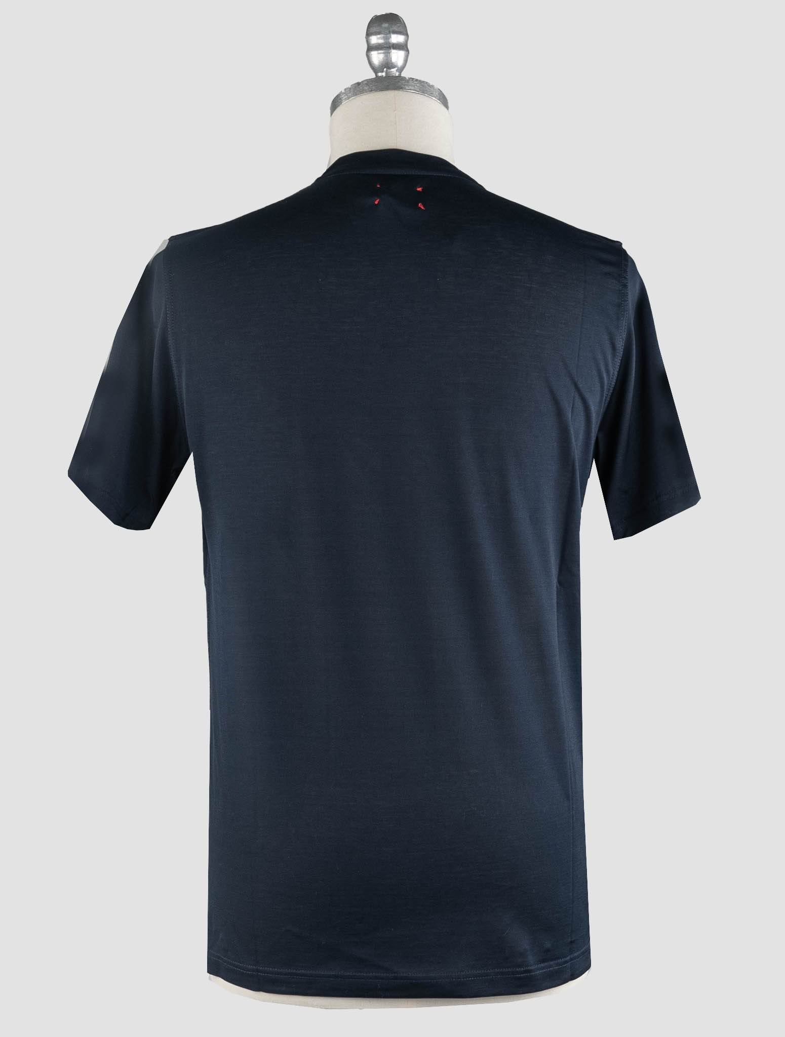 Kiton Blue Navy Cotton T-Shirt Blue - view 4