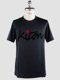 Kiton Black Cotton T-Shirt Black