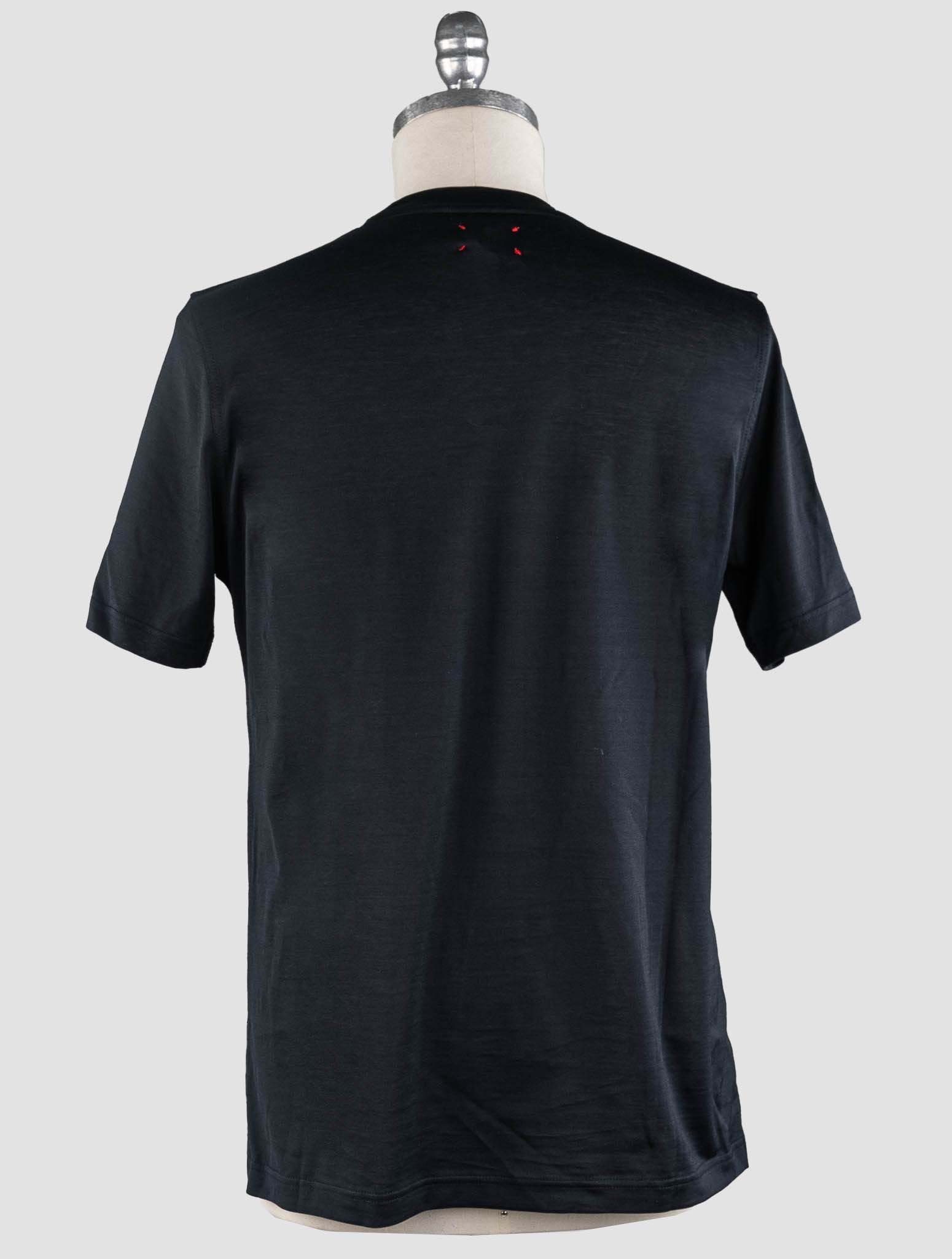 Kiton Black Cotton T-Shirt Black - view 4