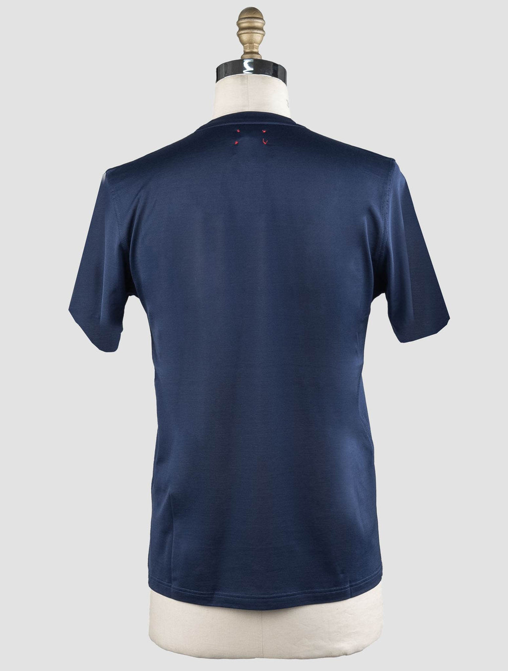 Kiton Blue Cotton T-Shirt Blue - view 5