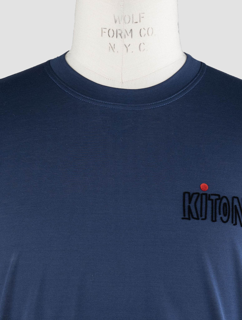 Kiton Blue Cotton T-Shirt Blue - view 3