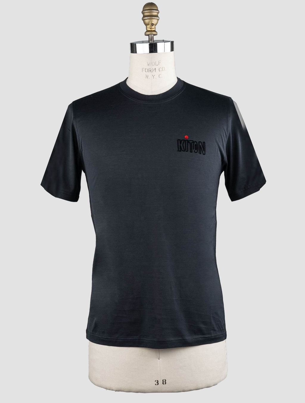 Kiton Black Cotton T-Shirt Black