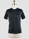 Kiton Black Cotton T-Shirt Black
