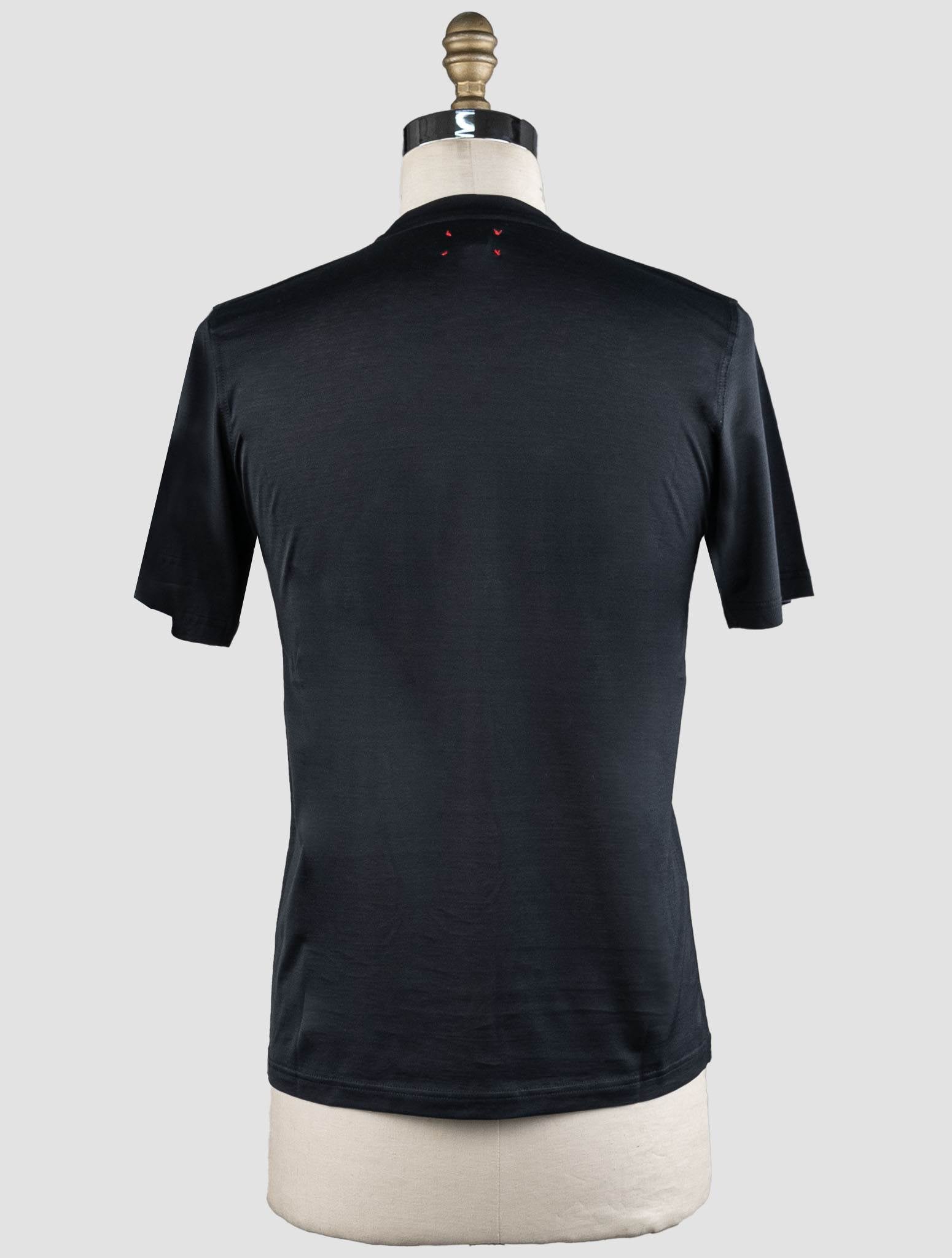 Kiton Black Cotton T-Shirt Black - view 4
