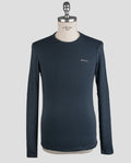 Kiton Blue Navy Cotton Ea T-Shirt Underwear Long Sleeve