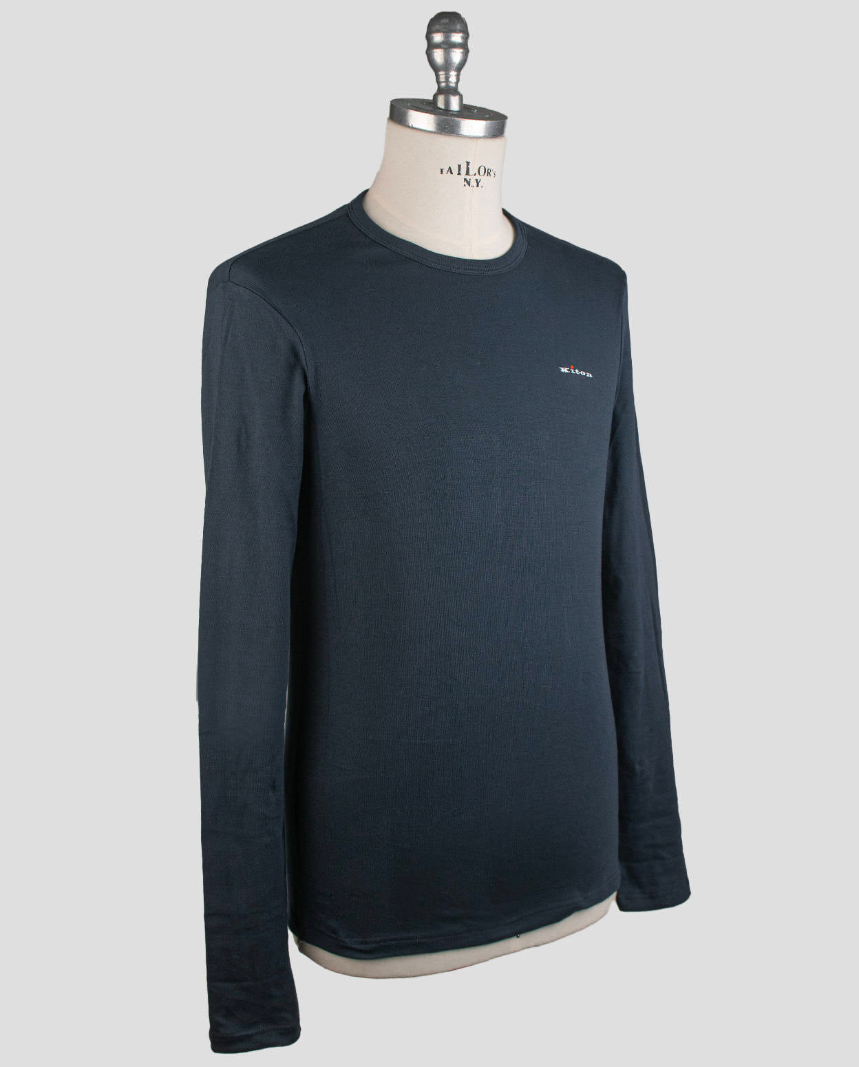 Kiton Blue Navy Cotton Ea T-Shirt Underwear Long Sleeve - view 2
