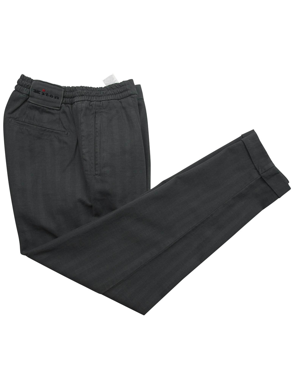 Kiton Gray Cotton Cashmere Pants