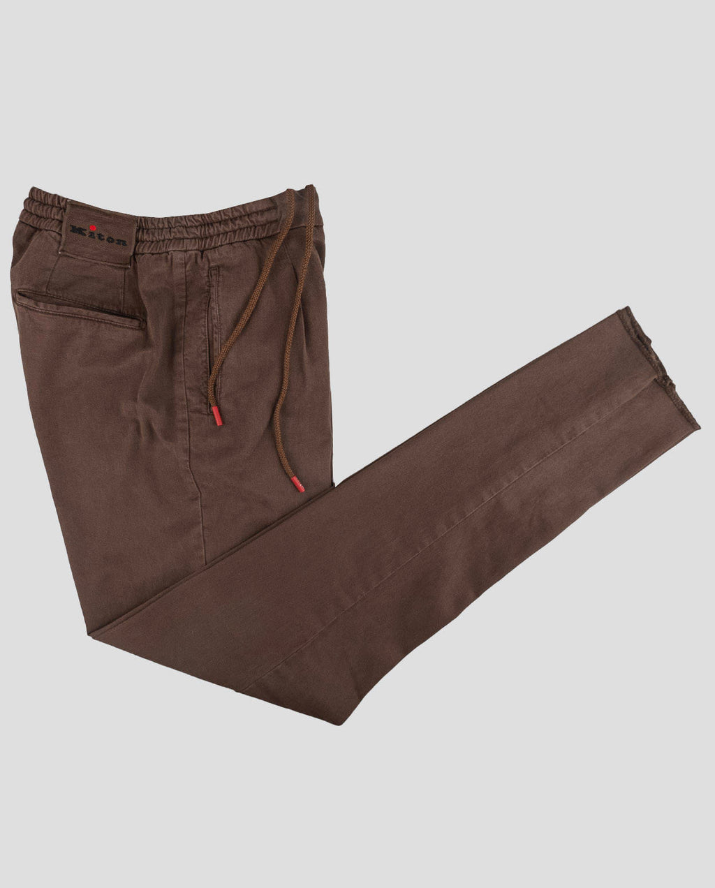 Kiton Brown Lyocell Cotton Ea Pants Brown