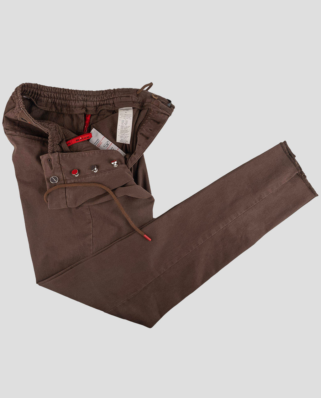 Kiton Brown Lyocell Cotton Ea Pants Brown - view 2