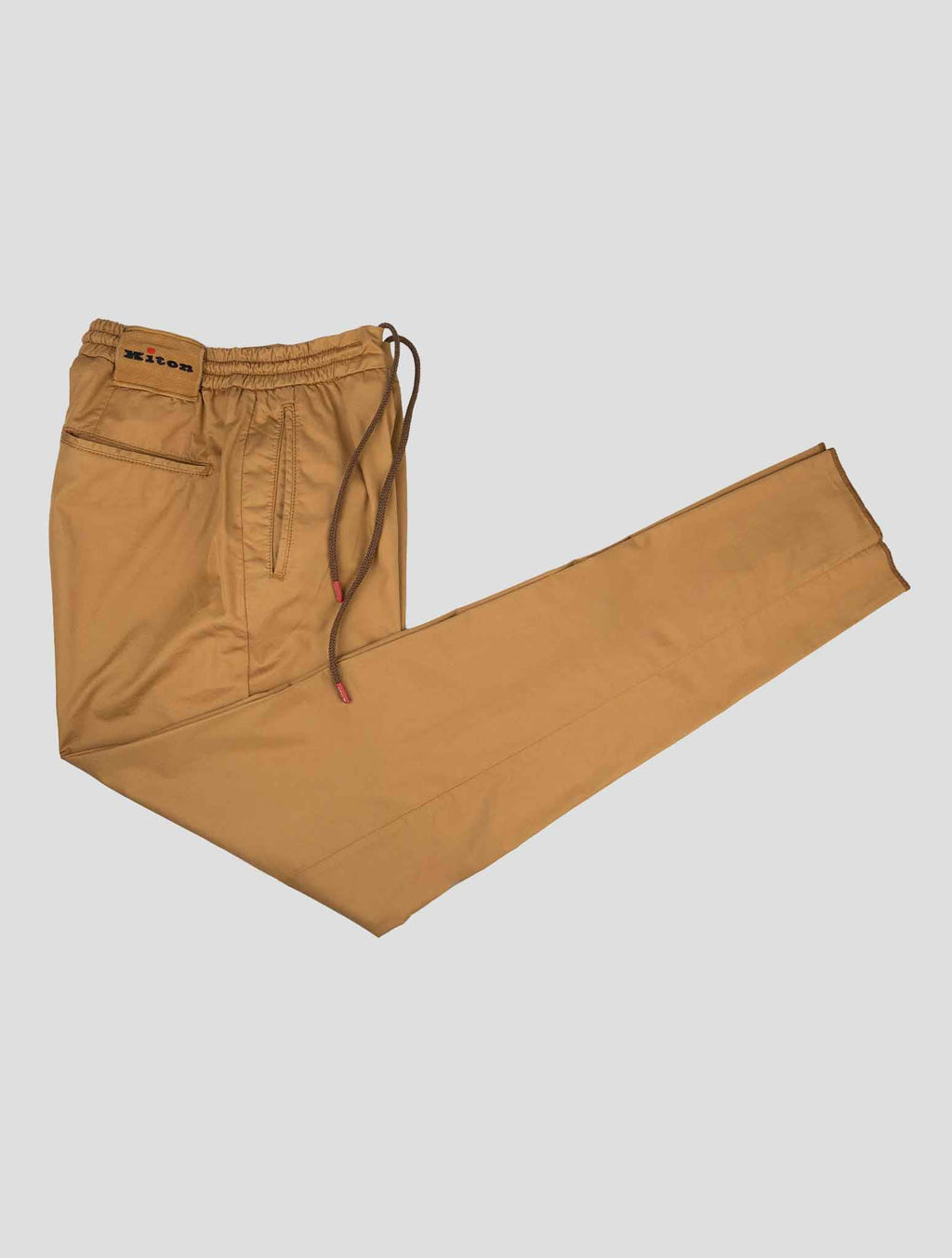 Kiton Brown Cotton Lyocell Ea Pants - view 2