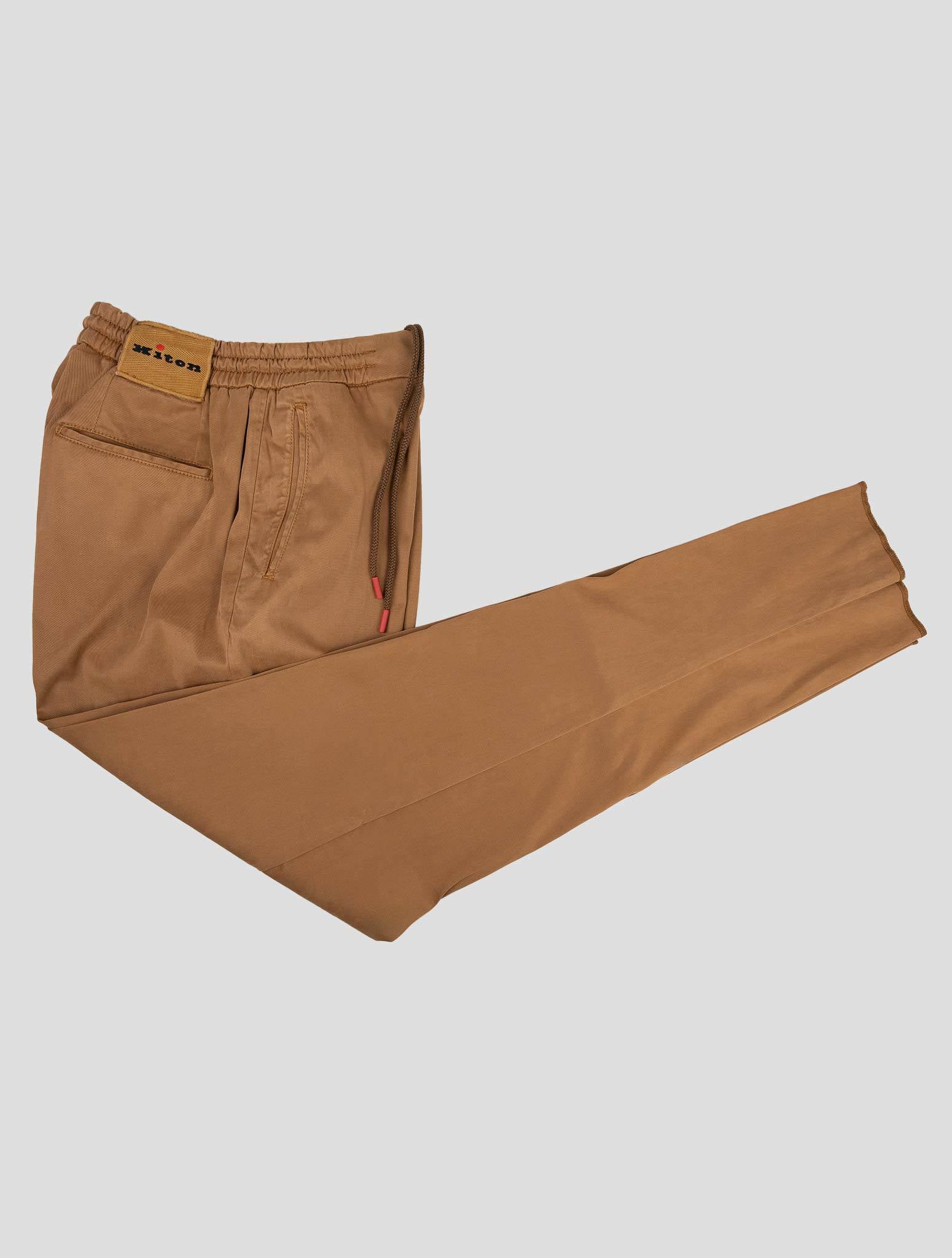 Kiton Brown Lyocell Cotton Ea Pants Brown - view 2