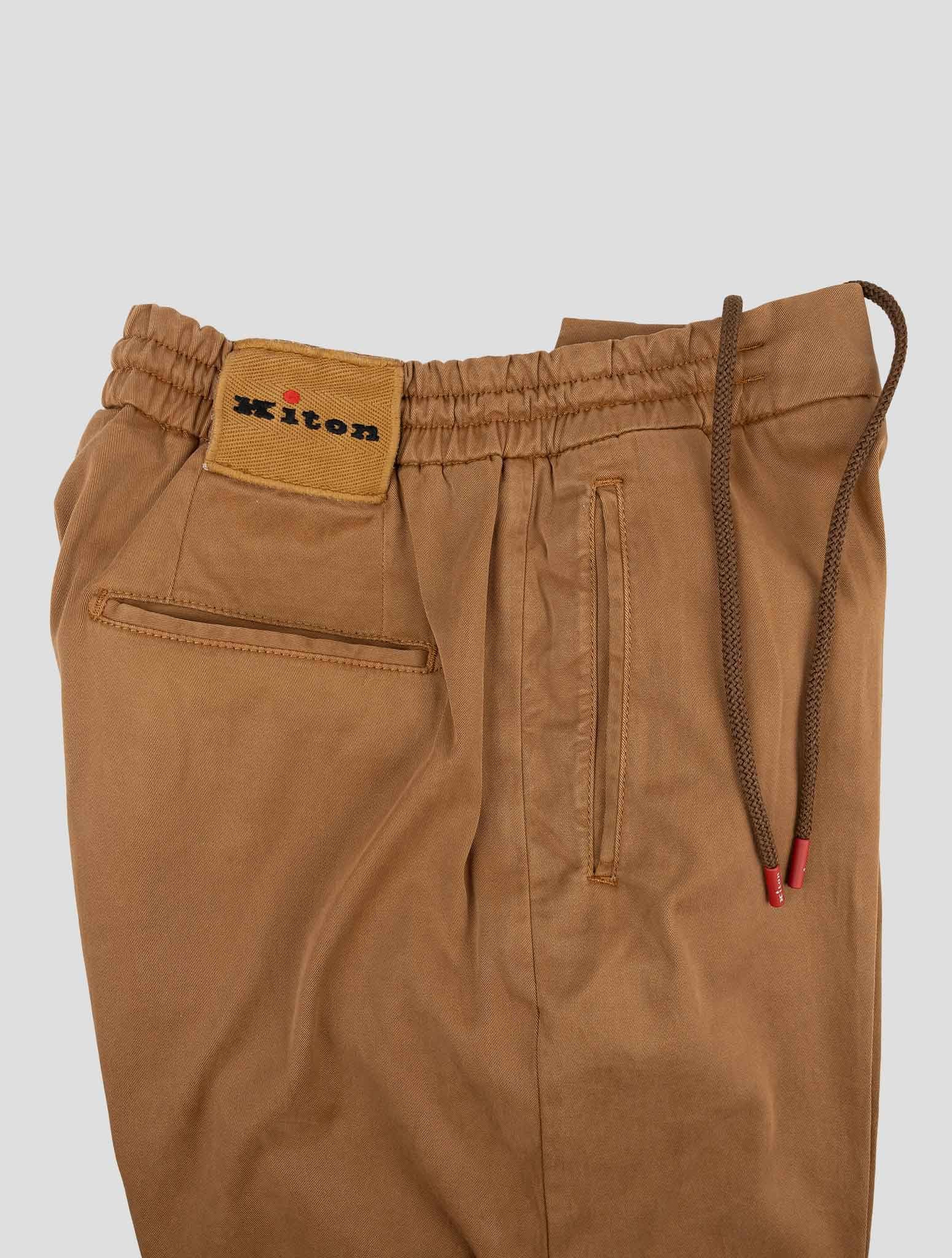 Kiton Brown Lyocell Cotton Ea Pants Brown - view 4
