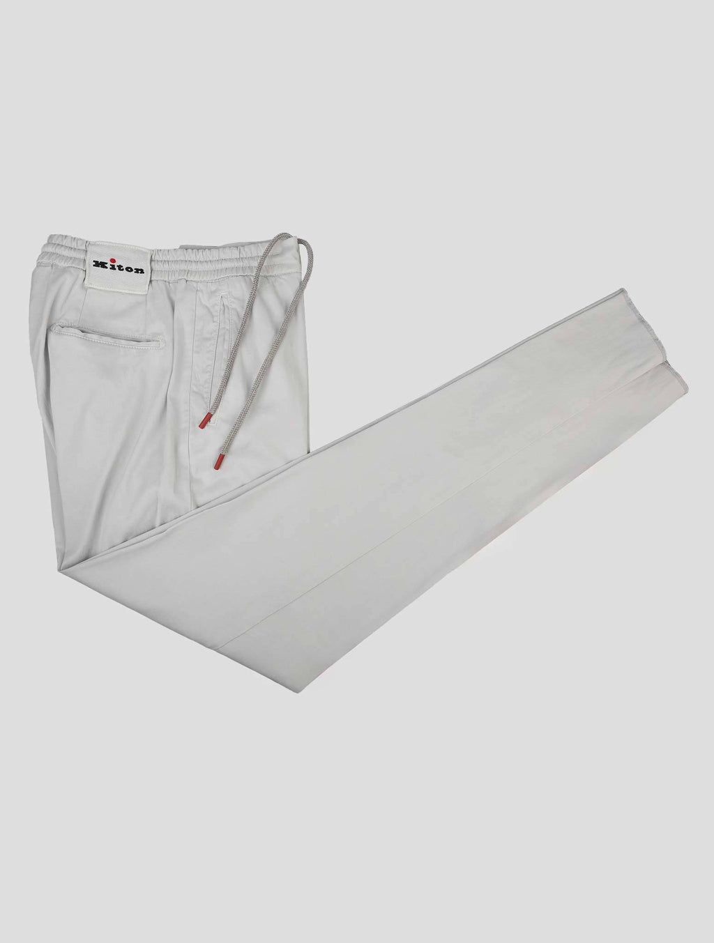 Kiton Light Gray Lyocell Cotton Ea Pants Light Gray - view 2