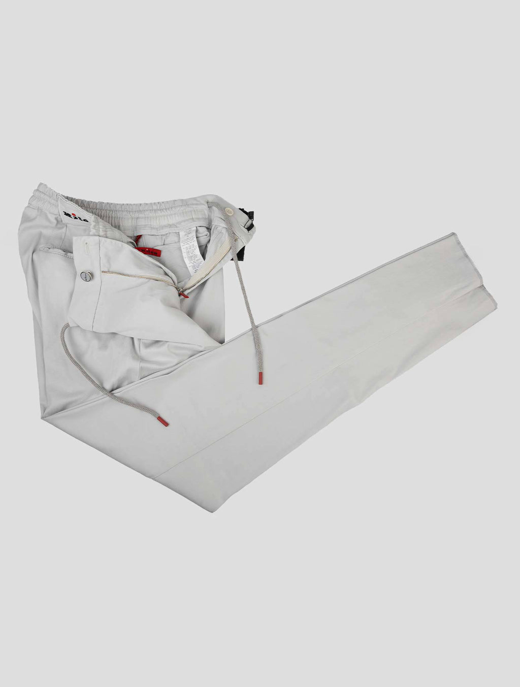 Kiton Light Gray Lyocell Cotton Ea Pants Light Gray - view 3