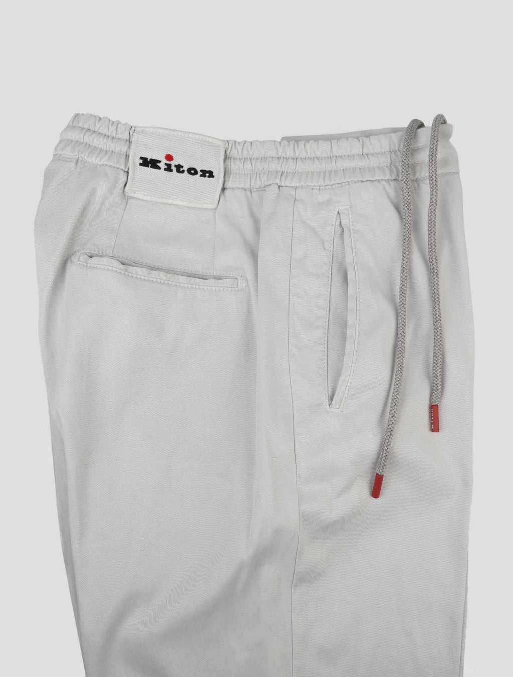 Kiton Light Gray Lyocell Cotton Ea Pants Light Gray - view 4