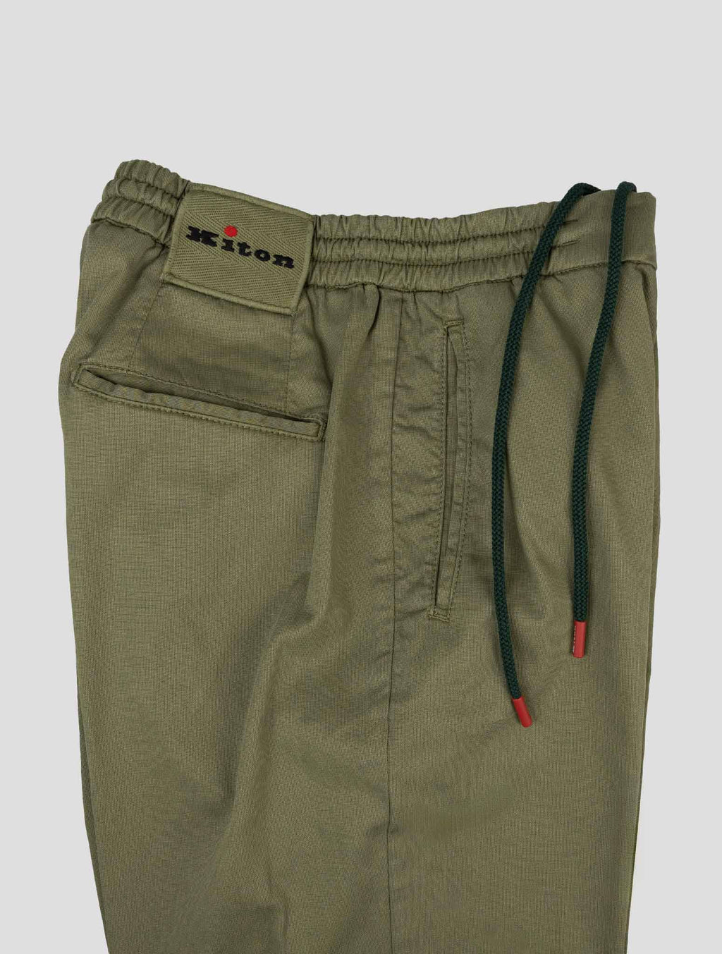 Kiton Green Cotton Lyocell Ea Pants - view 4