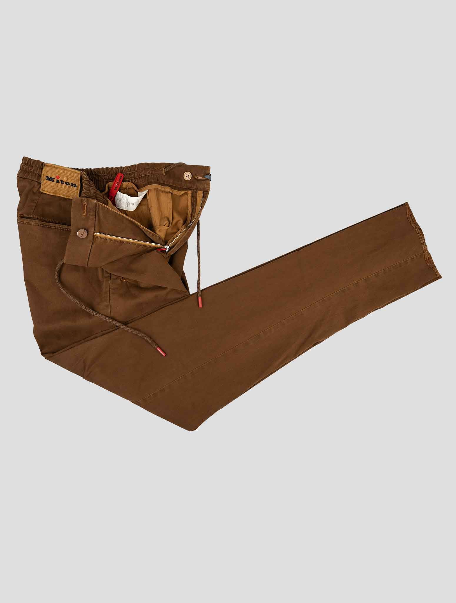 Kiton Brown Cotton Ea Pants - view 2