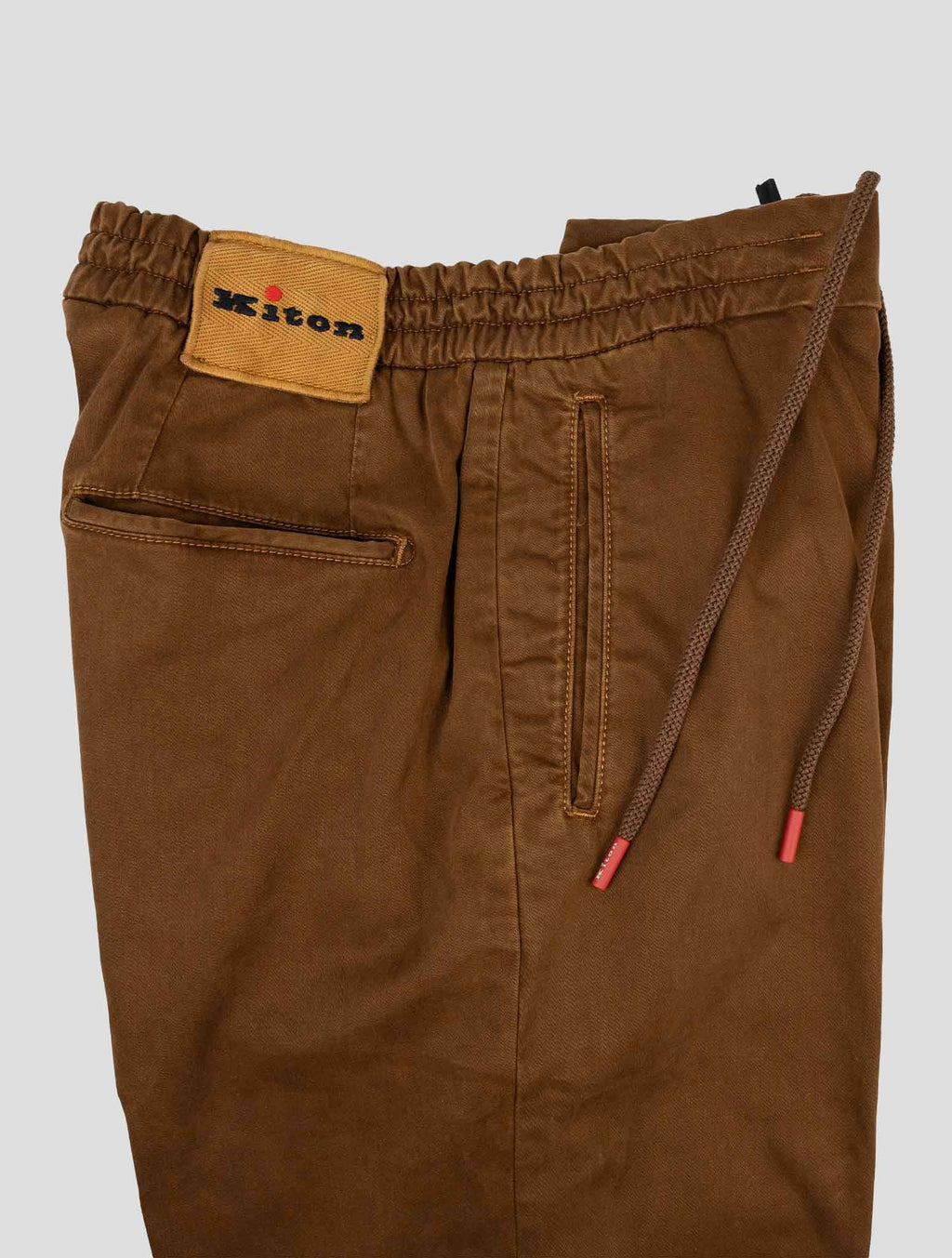 Kiton Brown Cotton Ea Pants - view 3