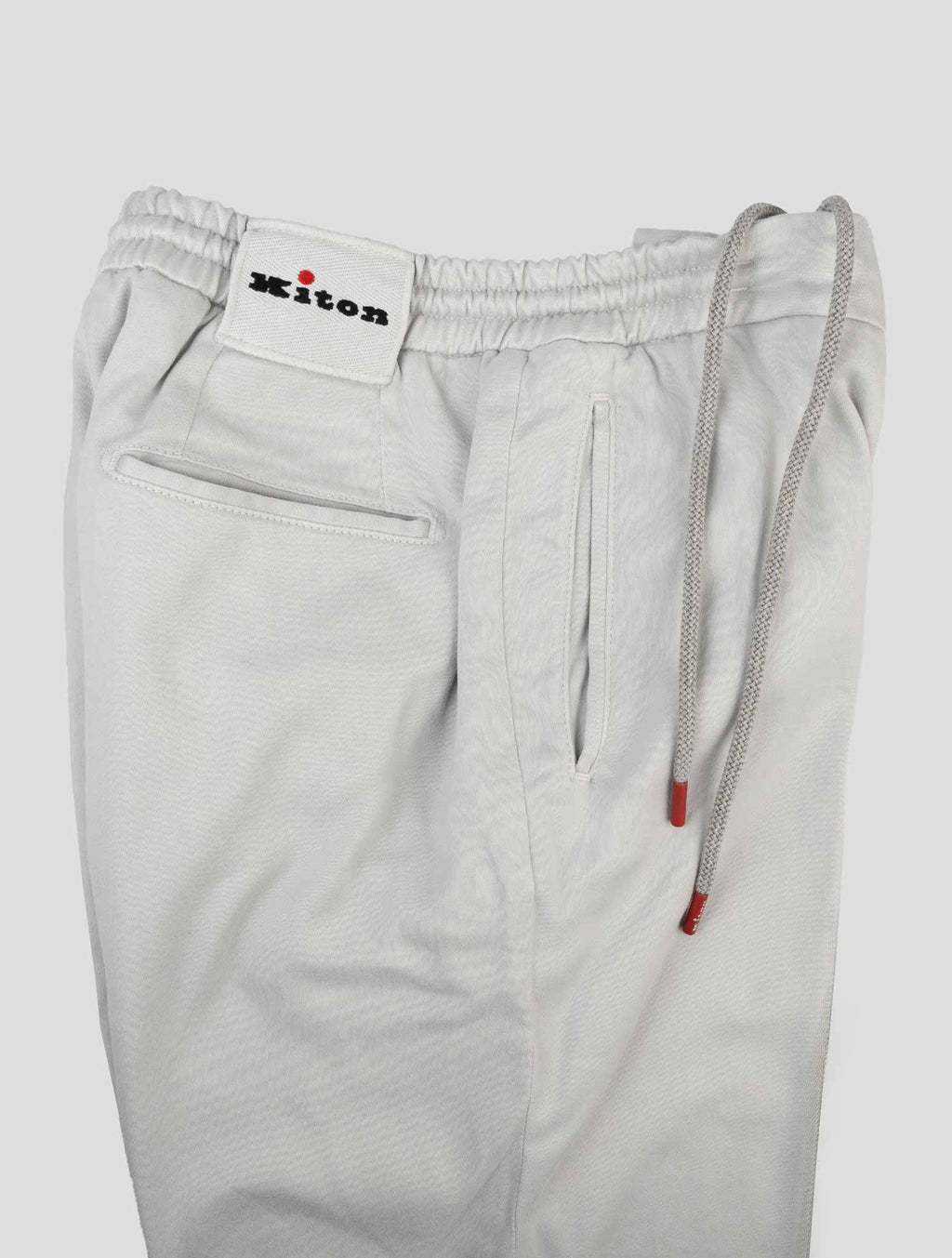 Kiton Light Gray Cotton Lyocell Ea Pants - view 4