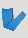 Kiton Light Blue Cotton Lyocell Ea Pants