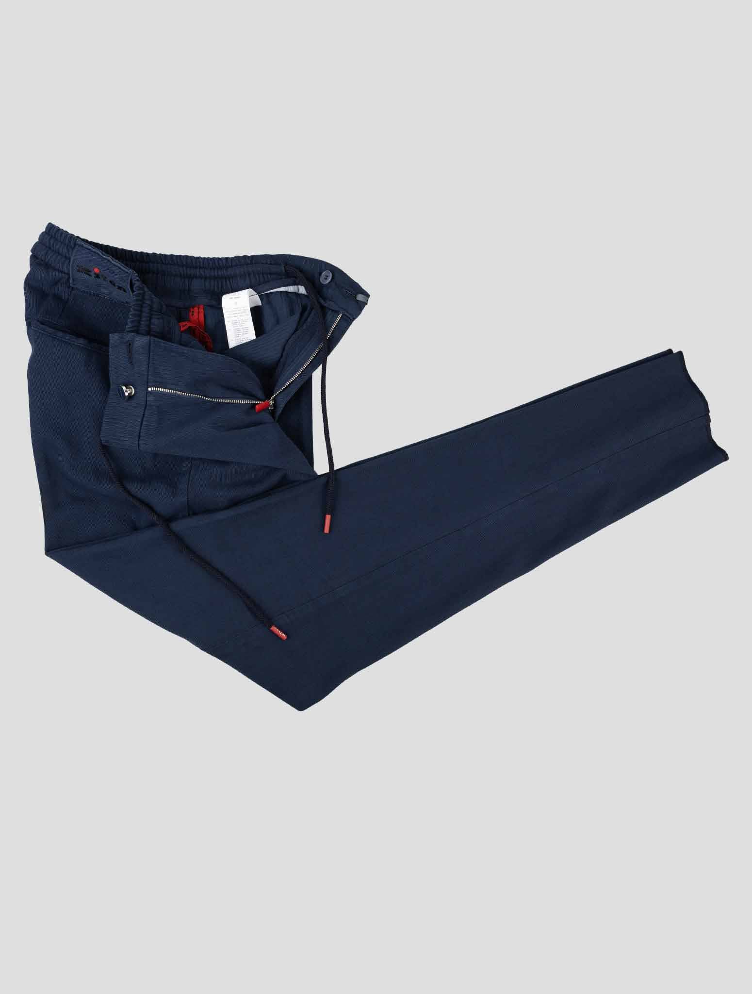 Kiton Blue Navy Cotton Cashmere Ea Pants - view 3