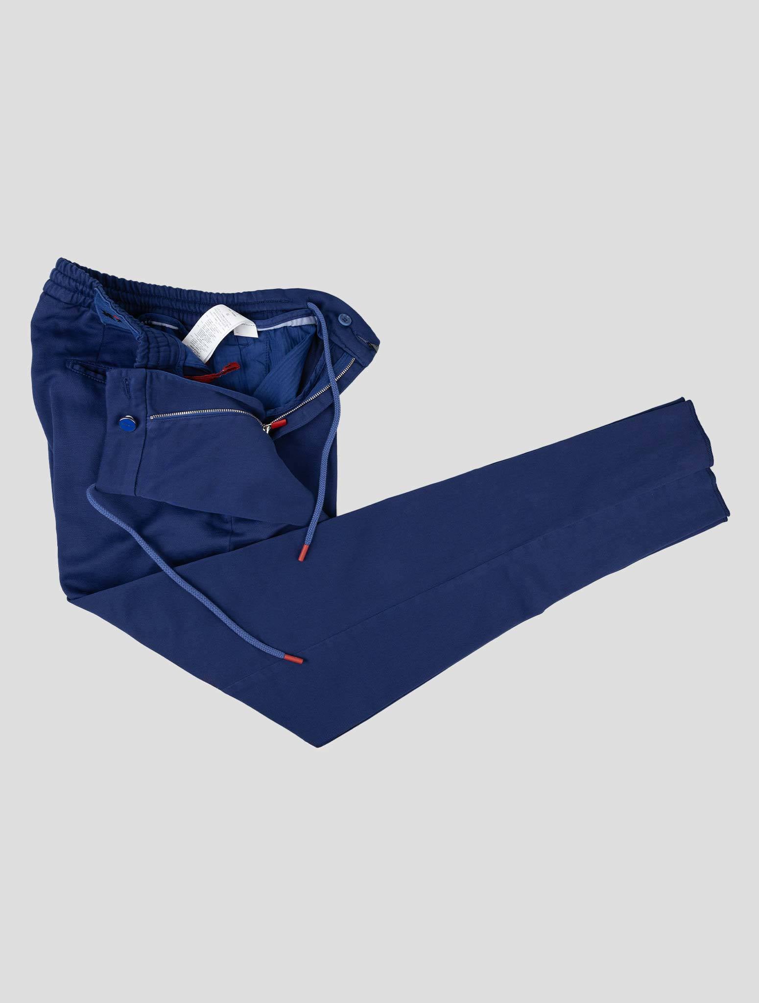 Kiton Blue Cotton Linen Ea Pants - view 2