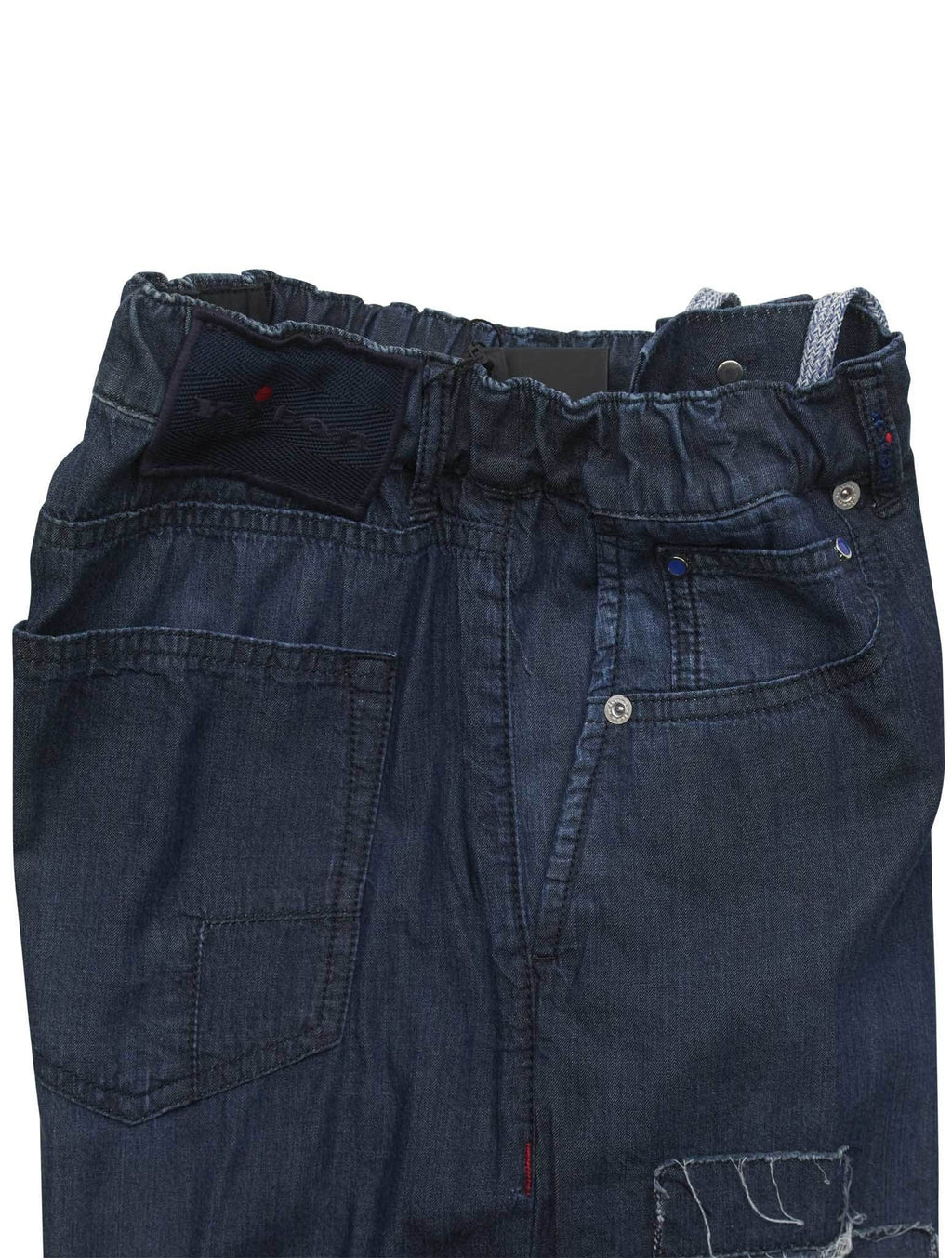 Kiton Blue Cotton Jeans - view 3