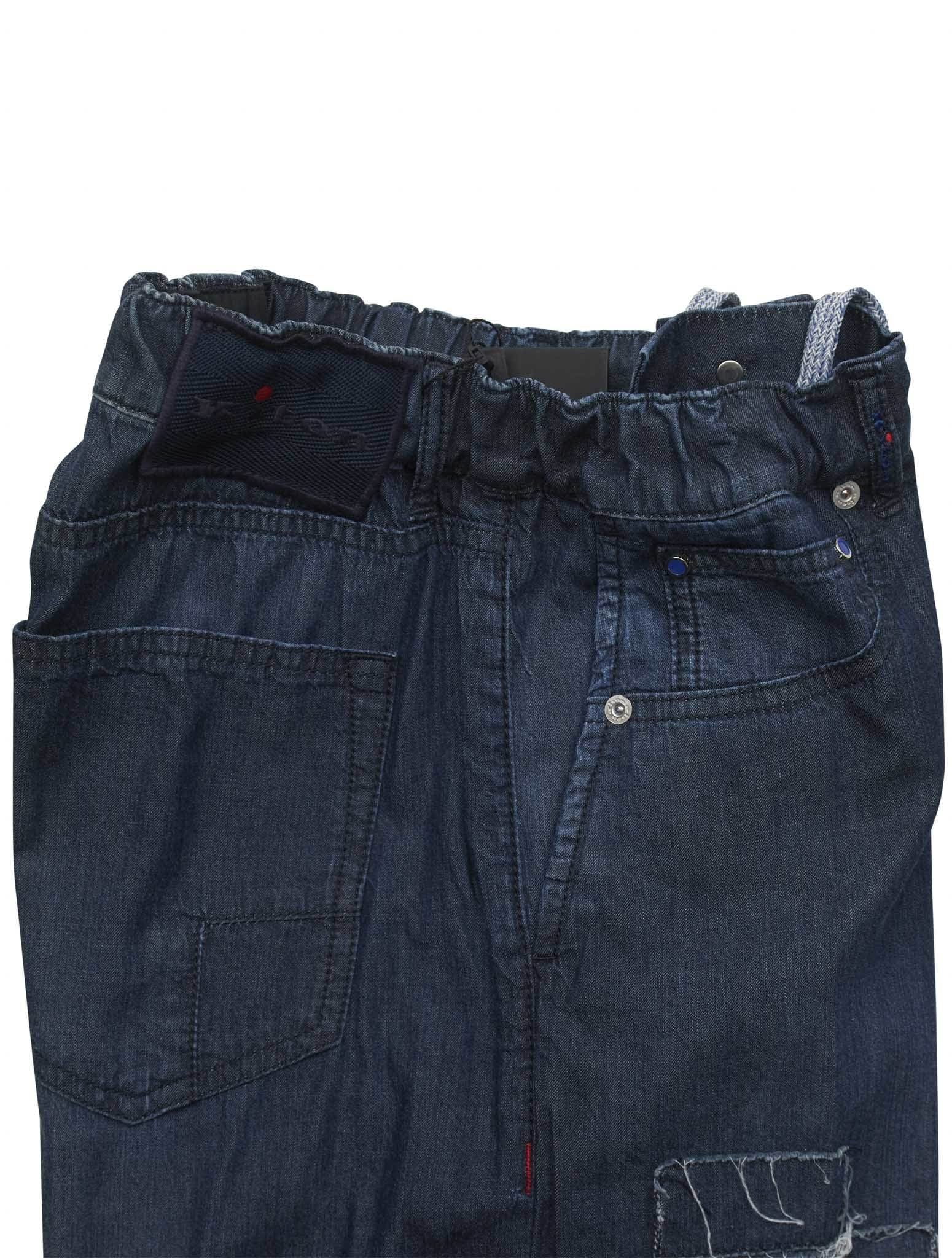 Kiton Blue Cotton Jeans - view 3