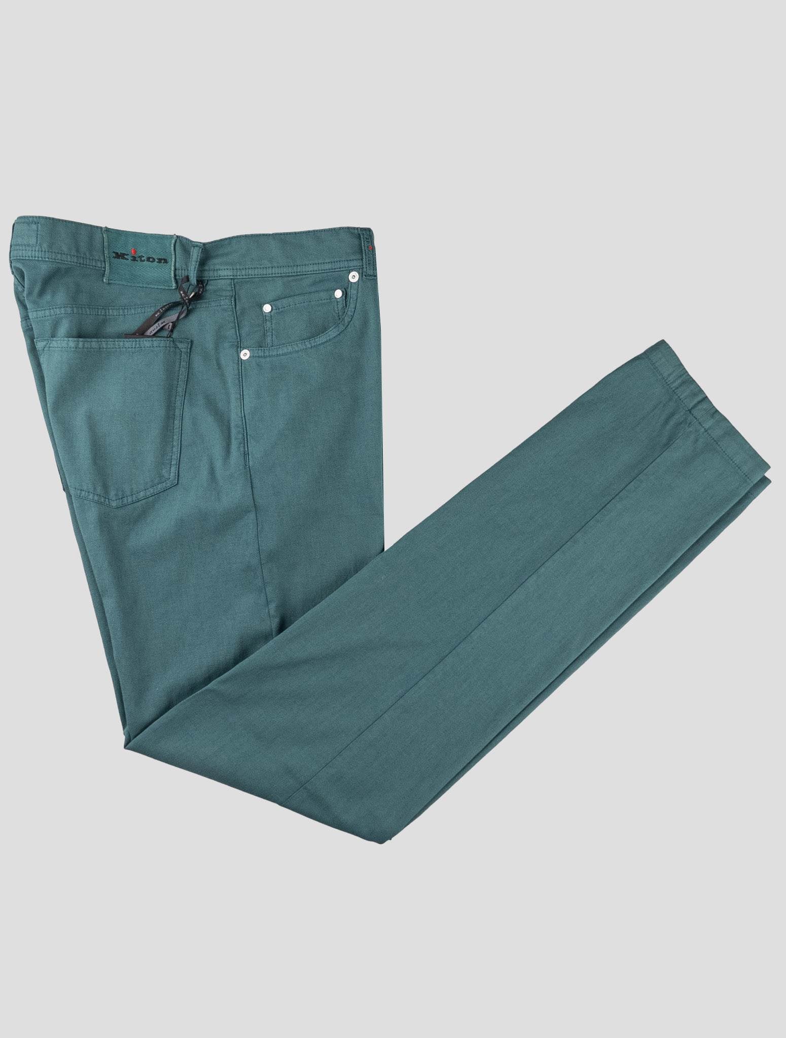 Kiton Green Cotton Ea Jeans - view 3