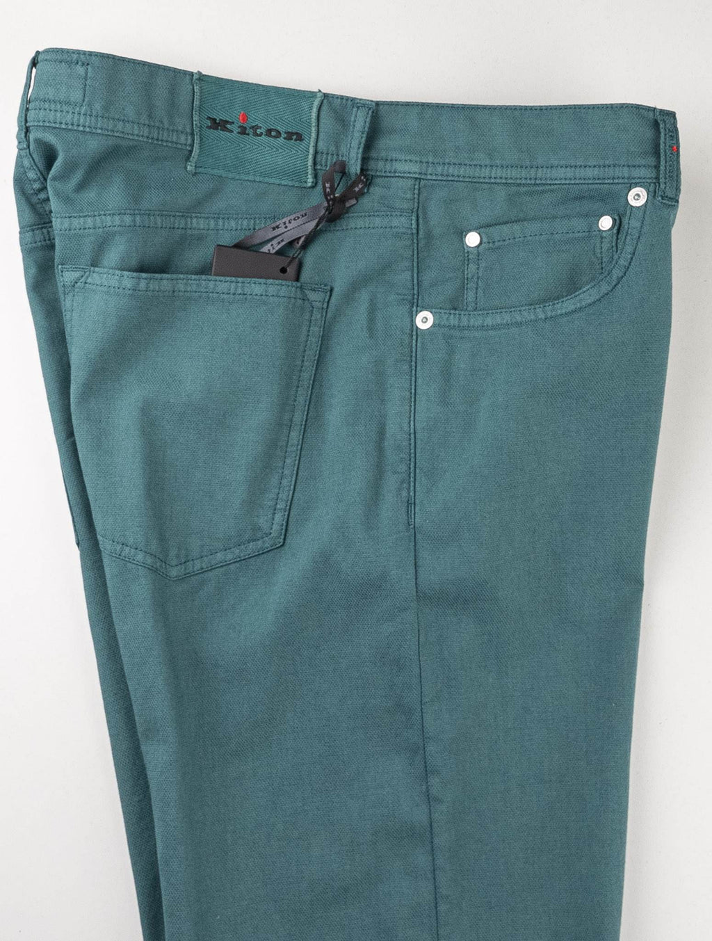 Kiton Green Cotton Ea Jeans - view 4