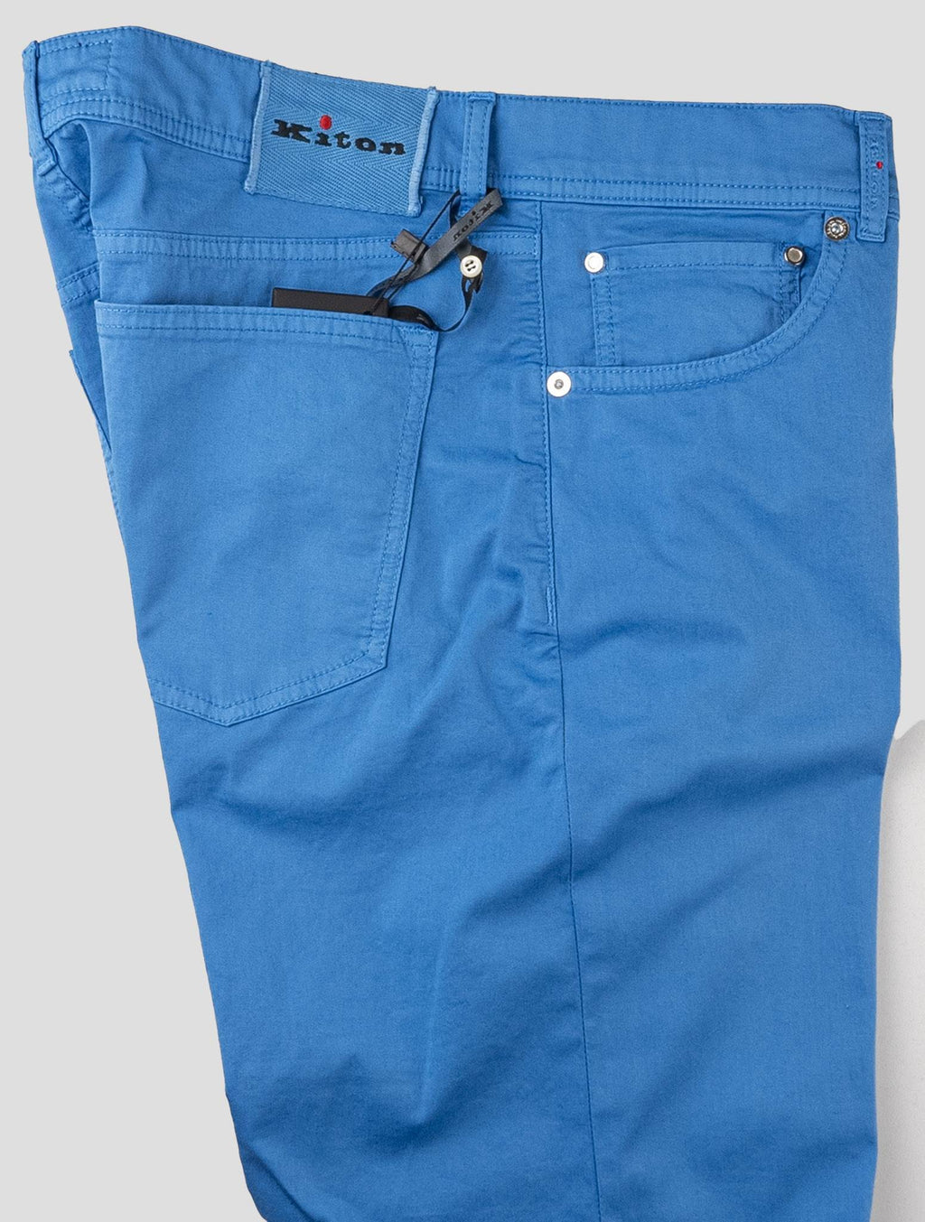 Kiton Light Blue Cotton Ea Jeans Light Blue - view 4