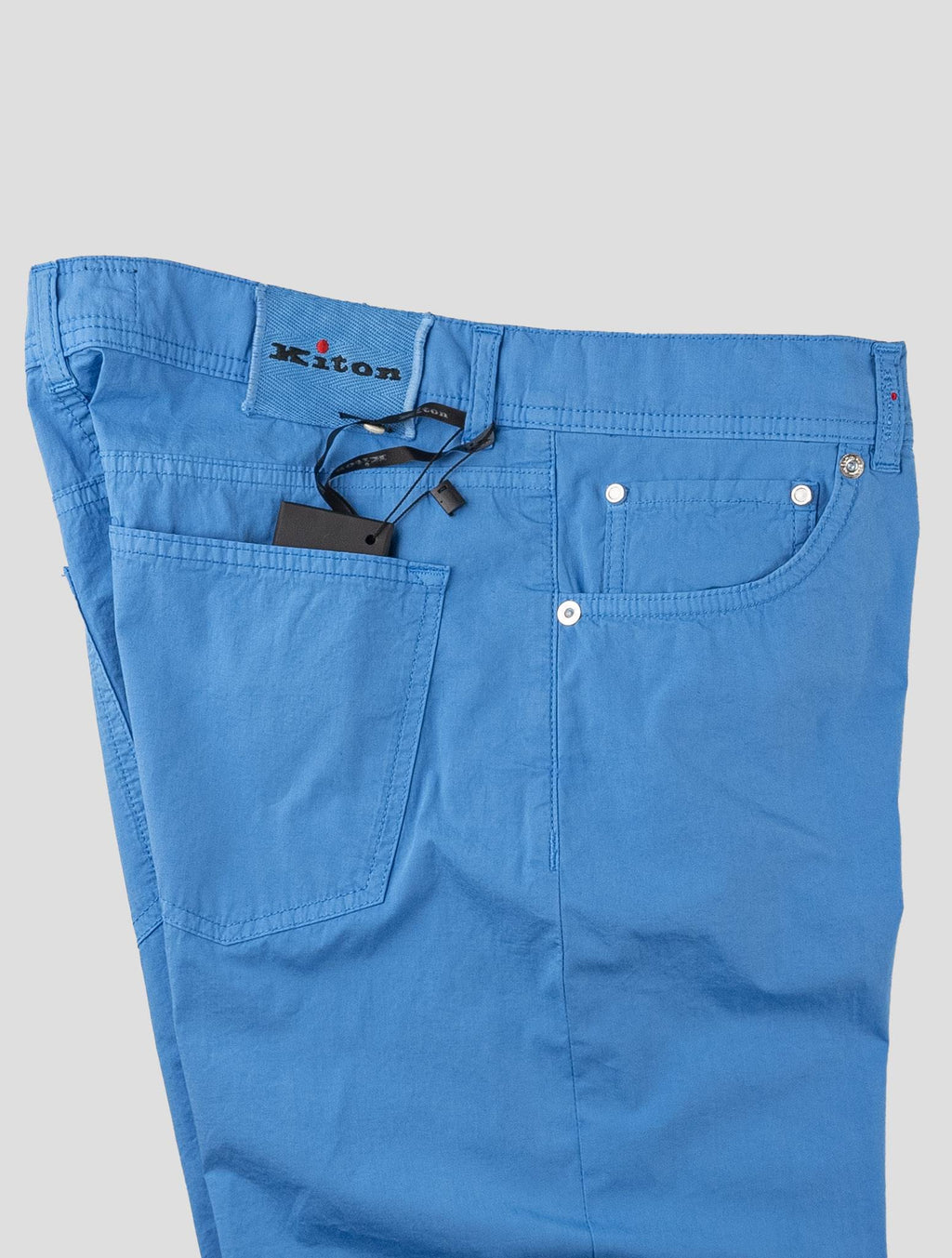 Kiton Light Blue Cotton Ea Jeans Light Blue - view 4