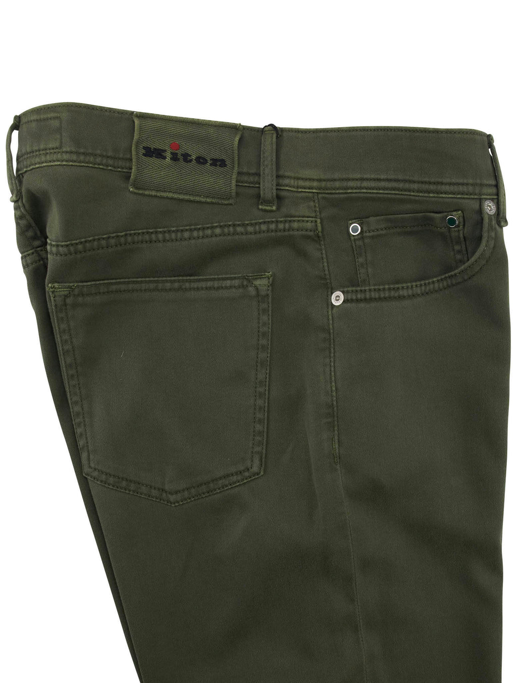 Kiton Green Cotton Ly Ea Jeans - view 3