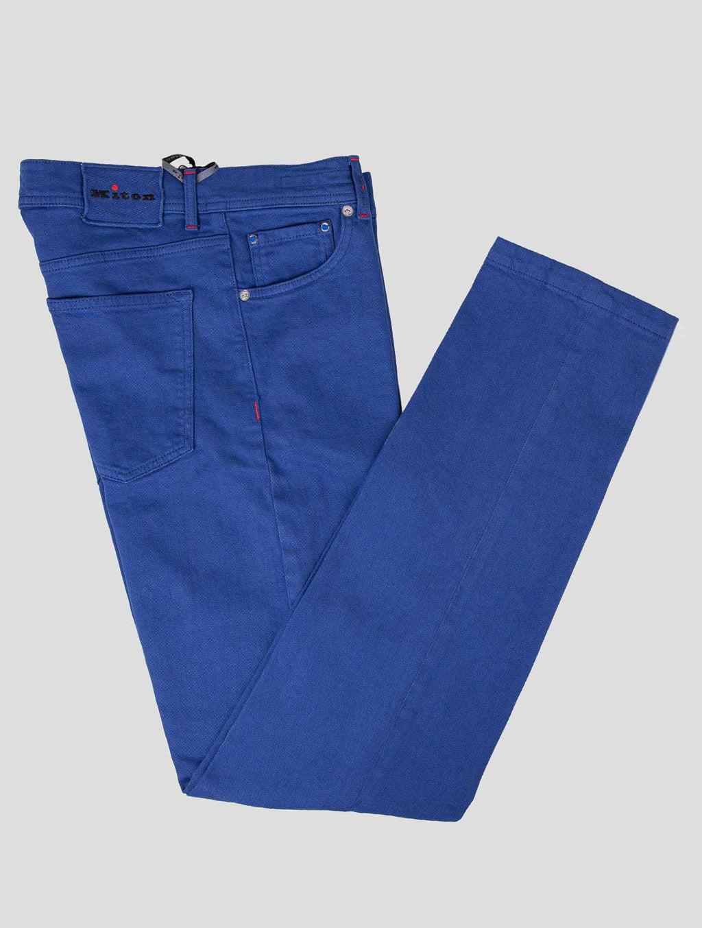 Kiton Blue Cotton Ea Jeans Blue