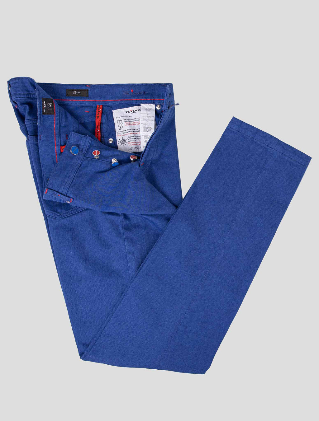 Kiton Blue Cotton Ea Jeans Blue - view 2