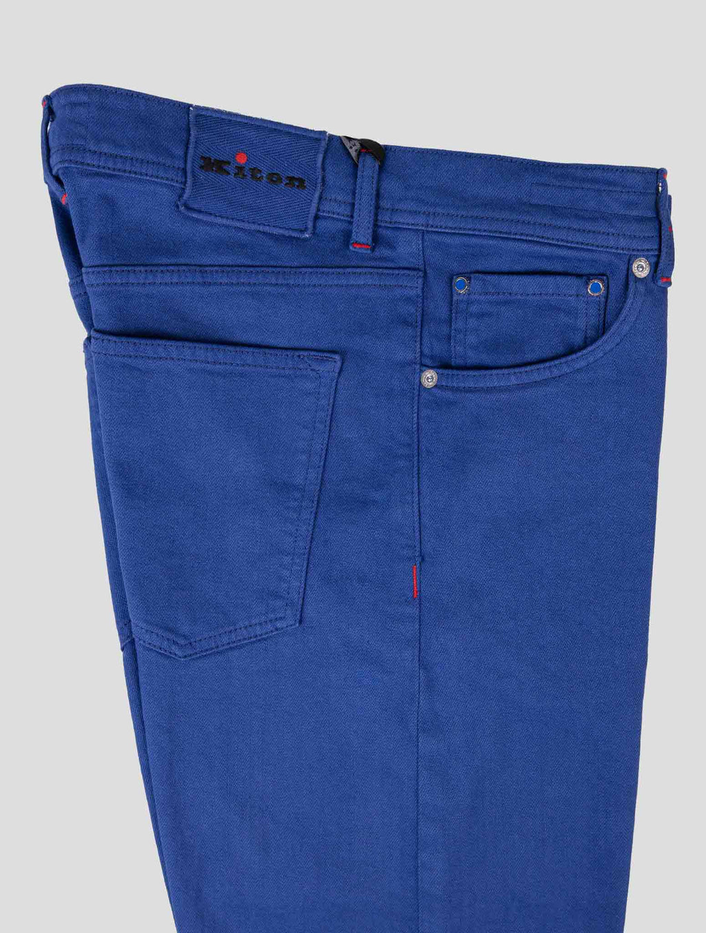 Kiton Blue Cotton Ea Jeans Blue - view 3