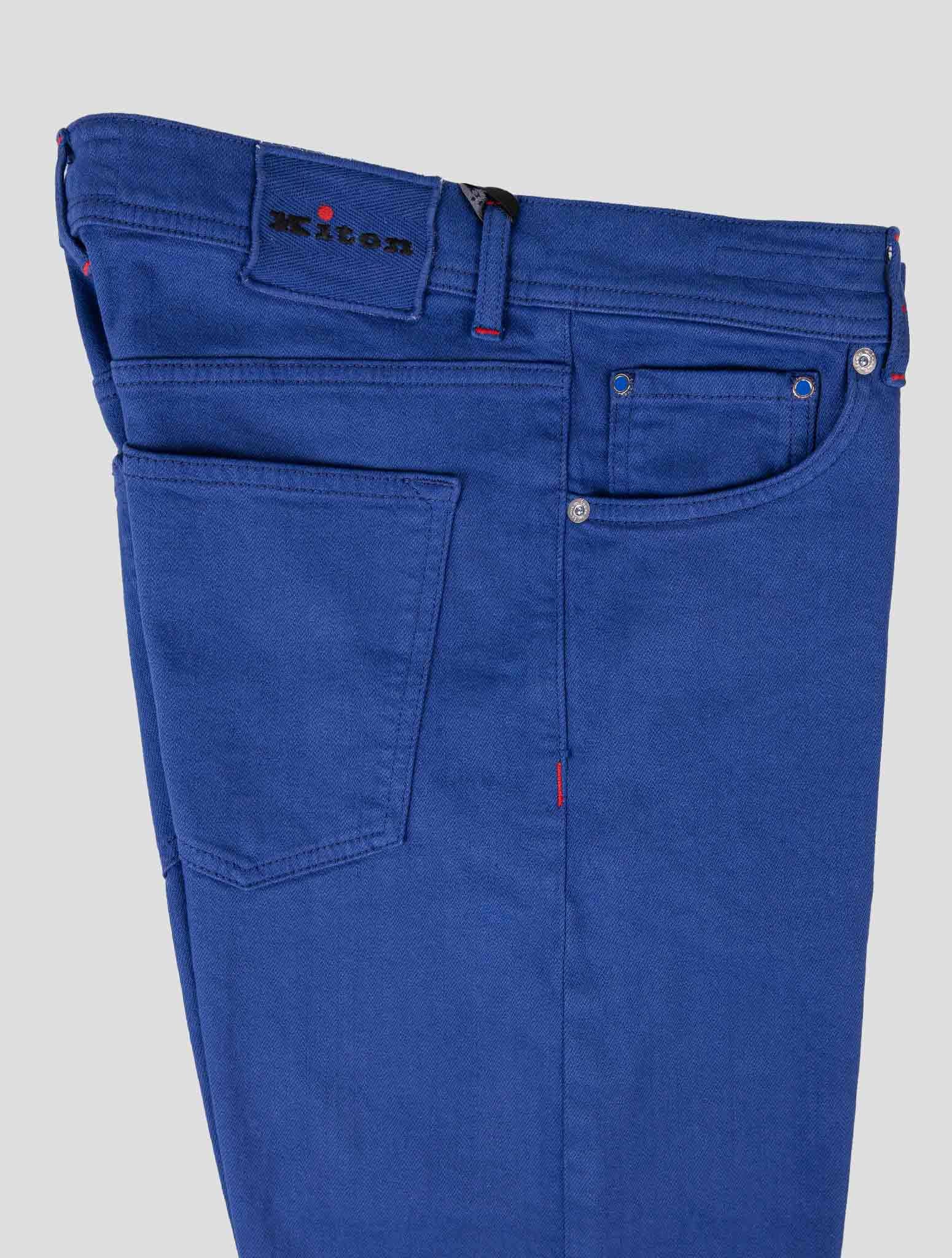 Kiton Blue Cotton Ea Jeans Blue - view 3