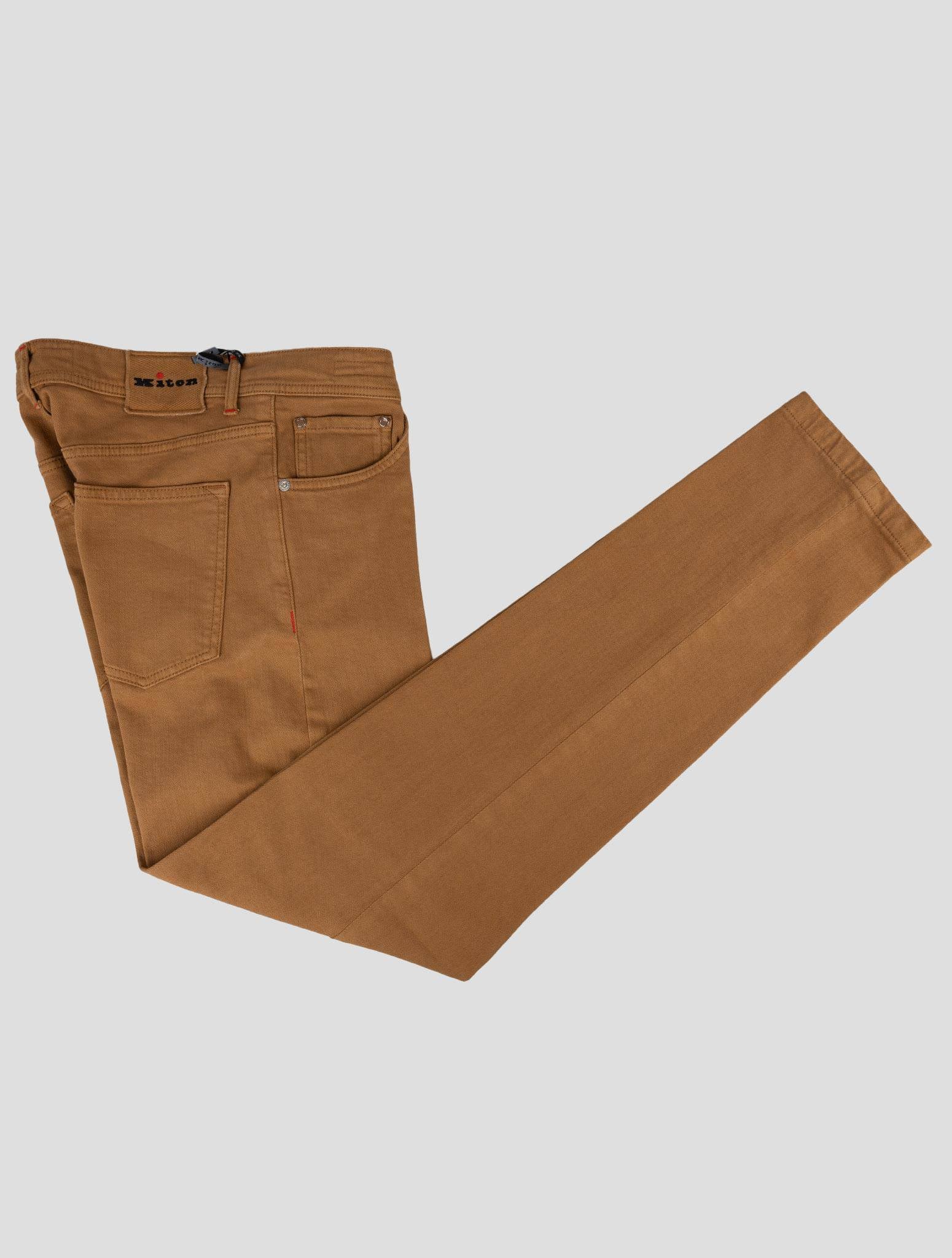 Kiton Light Brown Cotton Ea Jeans - view 4