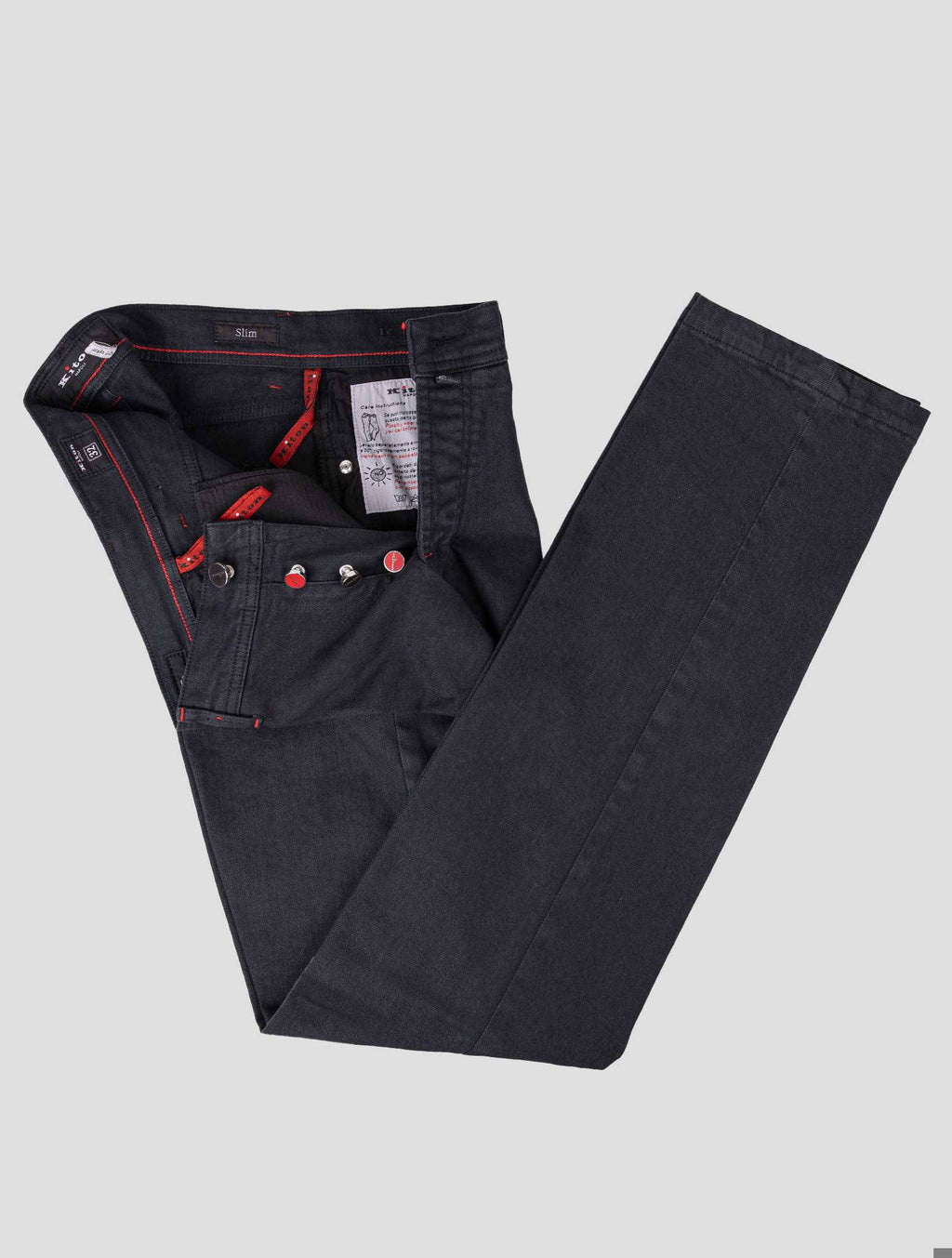 Kiton Black Cotton Ea Jeans Black - view 2