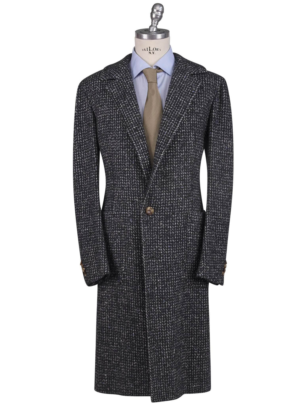 Kiton Multicolor Virgin Wool Cashmere Silk Overcoat Style 1